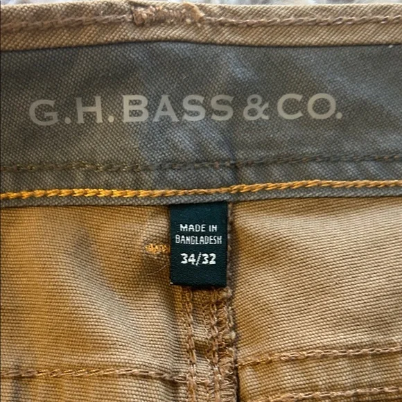 NWT G.H. Bass & Co. Men's Brown Pants Size 34/32 - Picture 3 of 10